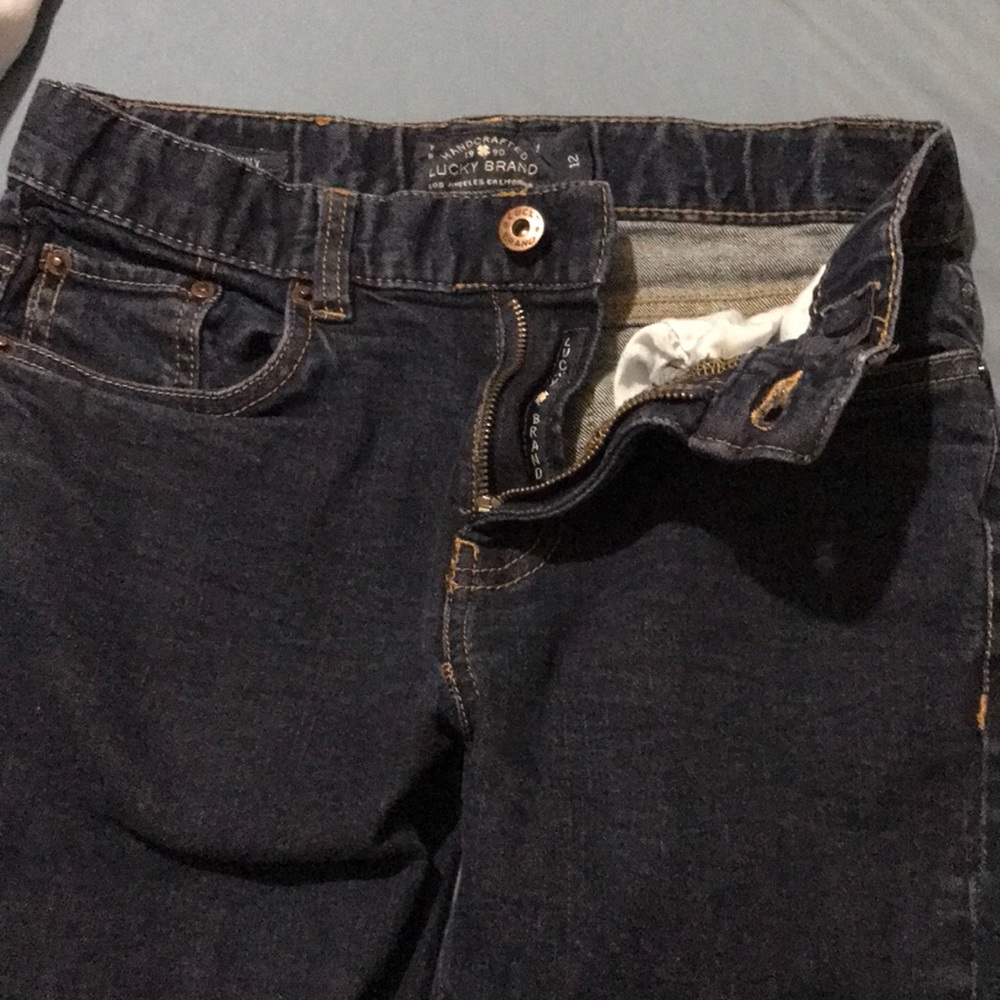 Lucky brand size 12 kids, authentic skinny blue jeans